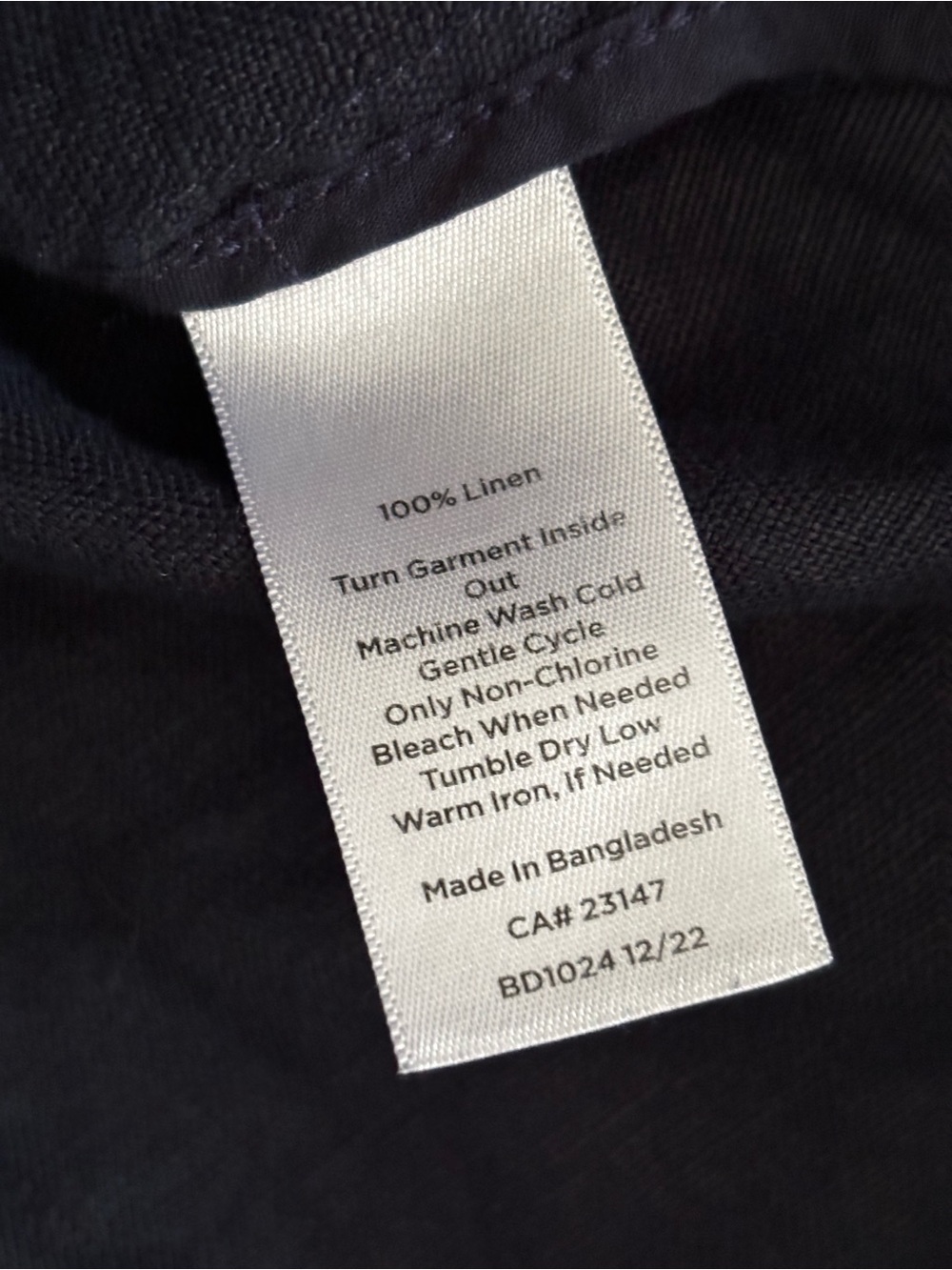 Talbots Women’s Navy Blue 100% Linen Button Front Utility Field Jacket XL - Picture 9 of 16